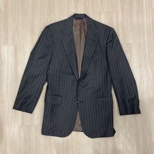 Brooks Brothers Golden Fleece Brown/Charcoal Pinstripe Suit Jacket 39R